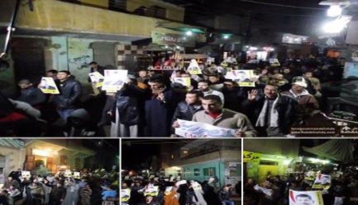 مسيرة ليلية لأهالي المنصورية ضد حكم العسكر