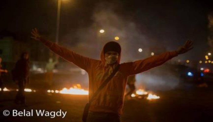 بالصور.. قطع الطريق الدائري أعلى منطقة الهرم تنديدا بانتهاكات العسكر