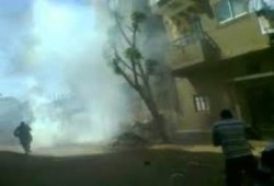 قوات الأمن تعتدى على سلسلة بشرية أمام قرية اهناسيا الخضراء بمركز بنى سويف بالخرطوش والرصاص