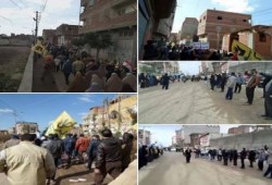 ثوار دمياط يدشنون فعاليات أسبوع الإرهاب صناعة الانقلاب بمسيرة وسلسلة بشرية