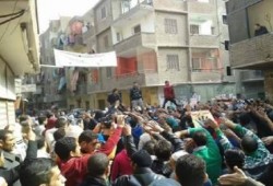 شباب المطرية يتصدون لاعتداءات بلطجية الانقلاب.. ويواصلون مسيرتهم