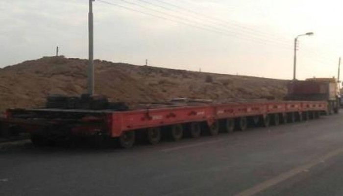 بالصور انقلاب شاحنة تابعة لشركة اوراسكوم  المملوكة لنجيب ساويرس