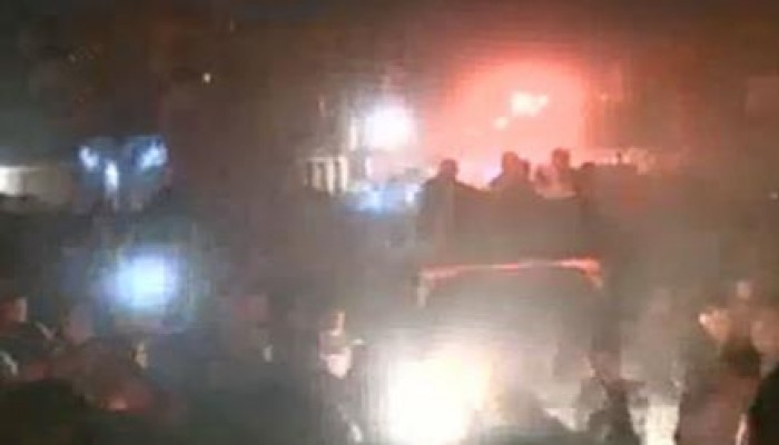 الآلاف يحتشدون فى انتظار وصول جثمان الشهيد " شعبان أيوب " بالفيوم