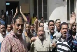 مظاهرة لعمال غزل شبين الكوم رفضًا لفصل 35 من زملائهم