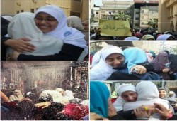 طالبات الدراسات الإسلامية جامعة الأزهر بـ ‏المنصورة‬ يستقبلن زميلاتهن المُفرج عنهن