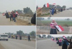 سلسة بشرية لثوار كفر صقر بالشرقية صباح اليوم