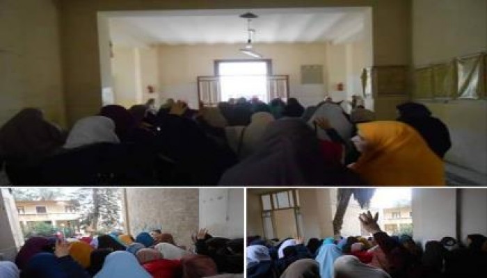 البحيرة: حرائر أزهر دمنهور ينتفضن بمسيره حاشده تحت شعار "رصّوا الصفوف"