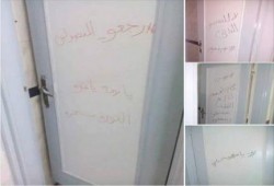 جداريات لطالبات الدراسات الإسلامية بالقاهره تنديدا بالانتهاكات التى تتعرض لها الطالبات