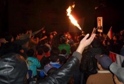 وقفة حاشدة لثوار البصارطة بدمياط تطالب برحيل حكم العسكر