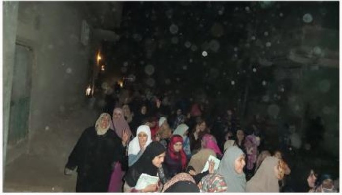 مسيرة ليلية بقرية السكاكرة بأسبوع الإرهاب صناعة الانقلاب