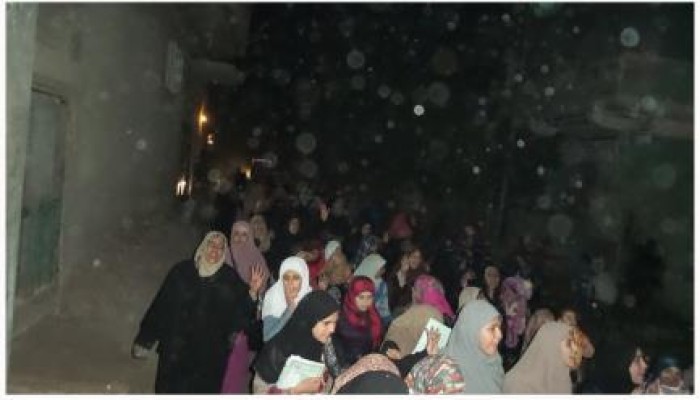 مسيرة ليلية بقرية السكاكرة بأسبوع الإرهاب صناعة الانقلاب