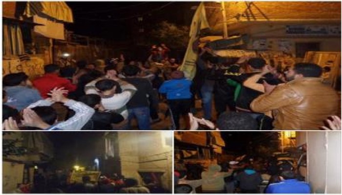 مسيرة لشباب ضد الانقلاب بالبصارطة دمياط