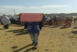 بني سويف :مسيرة طلابية بابويط تنديدا بحصار قرية الميمون