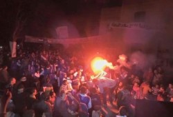 كفر الشيخ: ألتراس نهضاوي يشعل حماس المتظاهرين ببلطيم