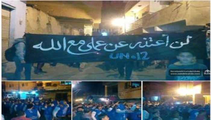 الجيزة: ليلة ثورية وهتافات يسقط حكم العسكر تعلو فى سماء كفر حجازى