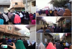 دمياط: مسيرة حاشدة لطلاب ضد الانقلاب بالزرقا في إستقبال أحد الأحرار