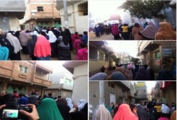 دمياط: مسيرة حاشدة لطلاب ضد الانقلاب بالزرقا في إستقبال أحد الأحرار