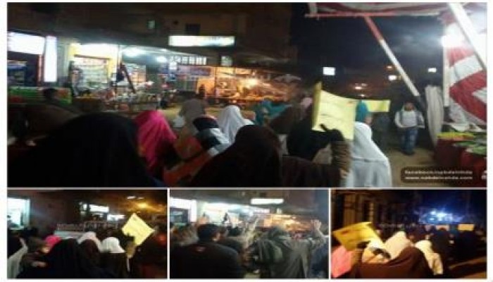 الجيزة: قرية وردان تخرج فى مسيرة ليلية ضد الإنقلاب فى اسبوع "‏أنقذوا مصر‬"