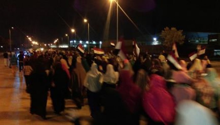 الشرقية:  مسيرة ليلية لثوار العاشر من رمضان بالمجاورة 45 و46