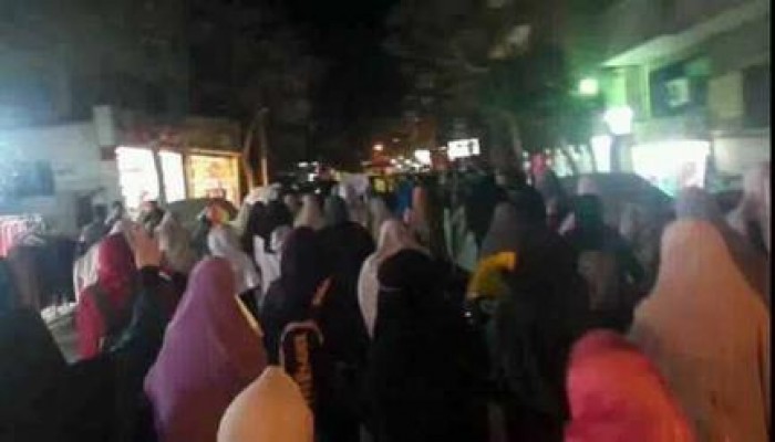 تظاهرة ليلية بـ بنى سويف ضد حكم العسكر