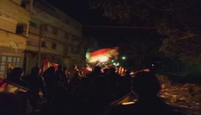 مسيرة حاشدة لشباب ضد الانقلاب بالبصارطة بدمياط
