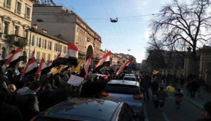 مسيرة حاشدة للجالية المصرية بميلانو تندد بإعدام محمود رمضان