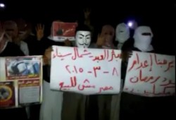 وقفة ليلية لرافضى الانقلاب بمركز بئرالعبد شمال سيناء