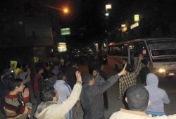 وقفة لشباب ضد الانقلاب بقليوب ضد مؤتمر بيع مصر
