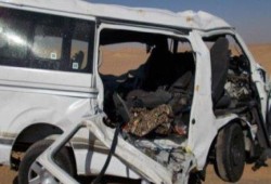 نحس الانقلاب: إصابة 8 في انقلاب سيارة ميكروباص بطريق دمياط الجديدة