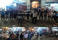 فعالية ليلية لشباب الكوم الأحمر تنديدا بإعتقال شباب القرية