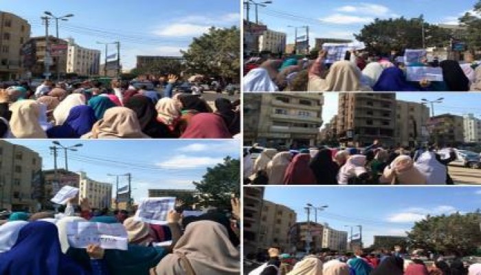 مسيرة لطلاب جامعة طنطا تنديدا بأحكام الإعدام الصادرة ضد معارضي الانقلاب