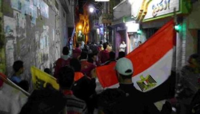 دمياط: مسيرة ليلية لشباب ضد الانقلاب بقرية البصارطة