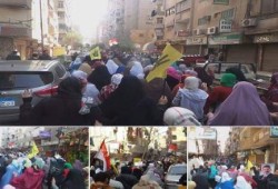 بالصور .. حشود ضخمة بالمعادي ‏ضد الانقلاب في  جمعة "حيوا ام الشهيد"