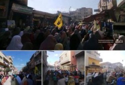 مسيرة حاشدة ضد الانقلاب بمدينة حوش عيسى (صور)