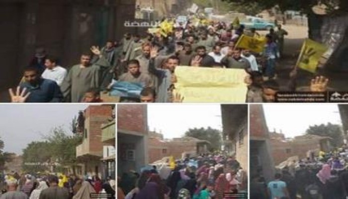 ثوار الصف ينتفضون في مسيرة حاشدة ضد الانقلاب العسكري