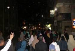 مسيرة ليلية بمدينة بنى سويف رفضاً للانقلاب العسكري