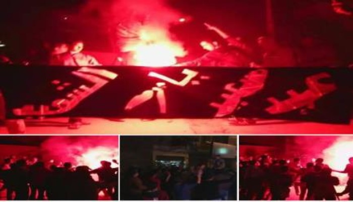 وقفة ليلية بالقناطر الخيرية امام منزل الشهيد كريم شامة وذلك في ذكري مولده