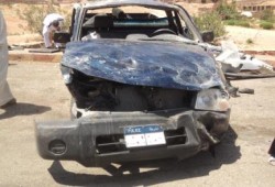 إصابة 7 أفراد شرطة فى انقلاب سيارة بالمنيا