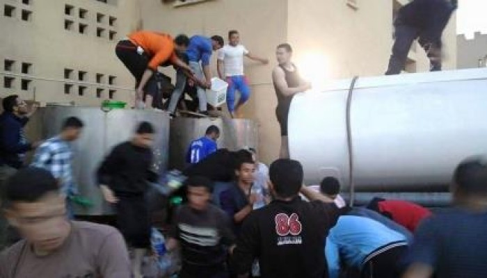 طلاب المدينة الجامعية ببني سويف بدون مياه شرب