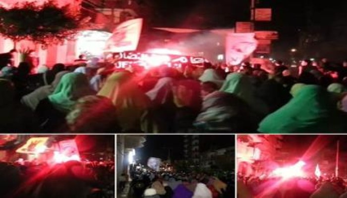 البحيرة: مسيره ليليه لثوار كفر الدوار تضامناً مع إضراب معتقلي "سلخانة الأبعاديه"