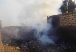 نفوق 12 رأس ماشية في حريق منزل أمين شرطة بسوهاج