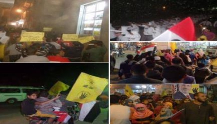 تظاهرات ليلية بالفيوم في ختام أسبوع "الثورة مع الغلابة"