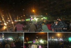 الجيزة: ثوار الهرم يتظاهرون فى مسيرة ليلية رفضاً للانقلاب العسكرى