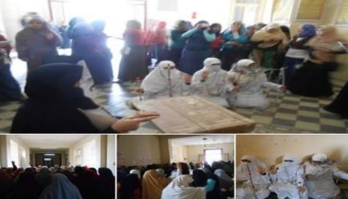 البحيرة: "فك الكلابش" عرض فريزنج لطالبات أزهر دمنهور للتضامن مع معتقلي الأبعادية
