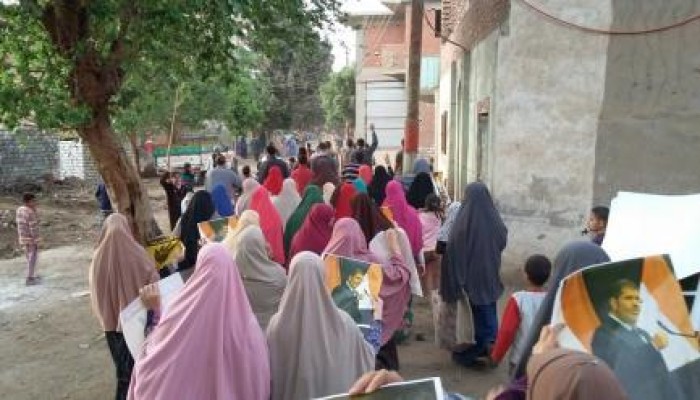 بنى سويف: مسيرة حاشدة بمركز ببا تهتف ضد حكم العسكر