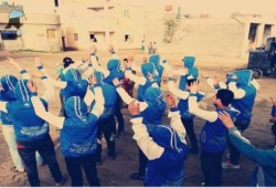 كفر الشيخ: وقفة لـ شباب نهضاوى ببلطيم امام قرية السبايعة تضامنا مع المعتقلىن