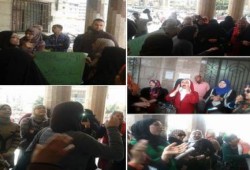 مظاهرة لقدامى الخريجين امام مديرية التربية والتعليم ببورسعيد