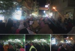 مسيرة ليلية حاشدة مناهضة للانقلاب الدموي بالمعادي