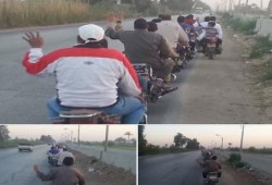 مسيرة بالدراجات البخارية بمركز بنى سويف ضمن أسبوع "الثورة لن تركع"