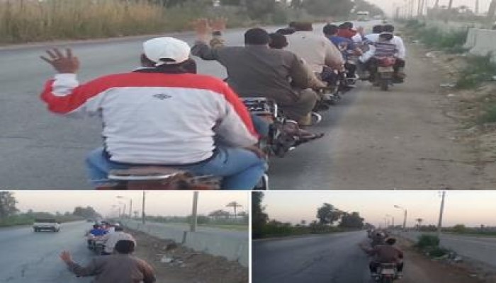 مسيرة بالدراجات البخارية بمركز بنى سويف ضمن أسبوع "الثورة لن تركع"